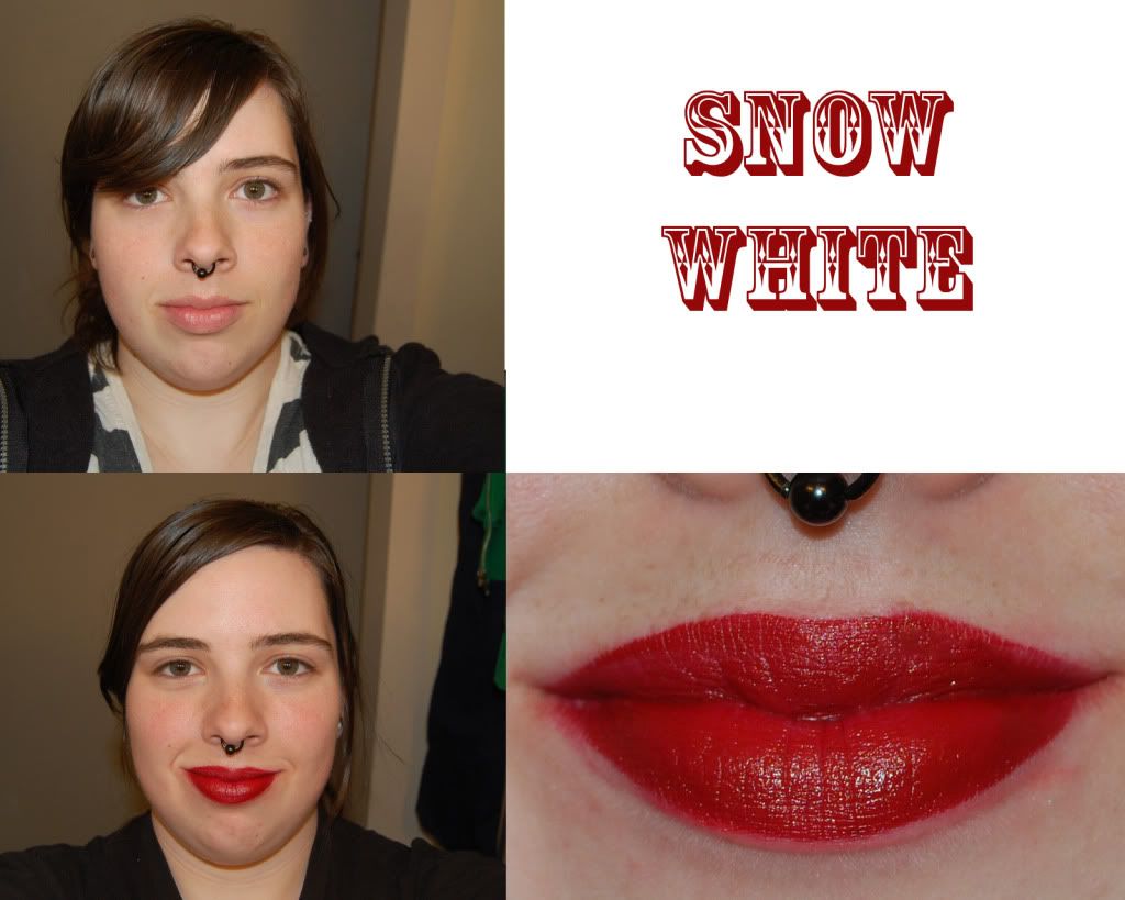 NYX ROUND LIPSTICK SNOW WHITE LIP SWATCHES Photo by jessbeezadventures